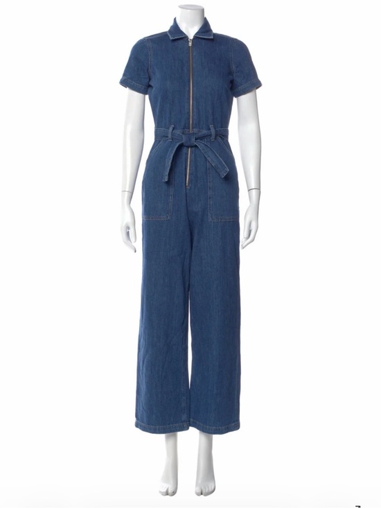 Reformation Pants - Reformation Indigo Denim Jumpsuit with Zip Front